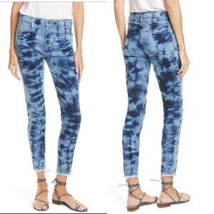 FRAME Le High Skinny tie Dye Gaze Jeans Denim Size 27 Retro 90's Y2K modern
